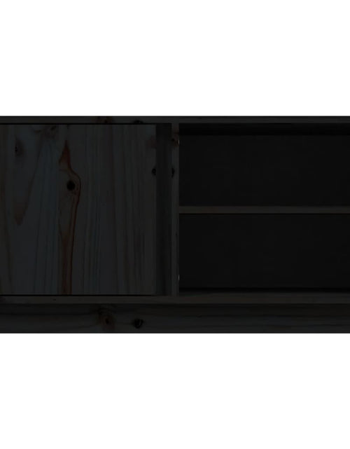 Încărcați imaginea în vizualizatorul Galerie, Comodă TV, negru, 80x35x40,5 cm, lemn masiv de pin Lando - Lando
