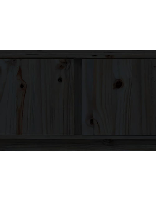 Încărcați imaginea în vizualizatorul Galerie, Comodă TV, negru, 80x35x40,5 cm, lemn masiv de pin Lando - Lando
