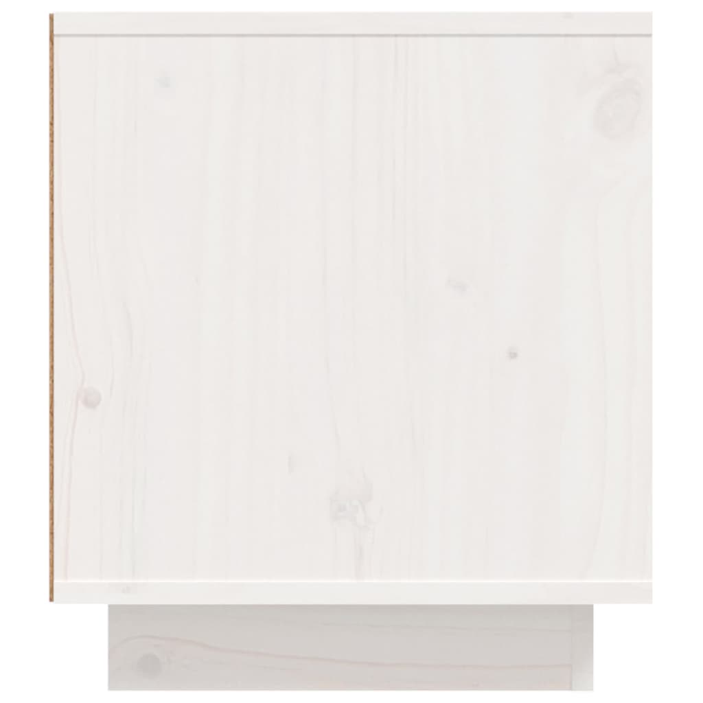Comodă TV, alb, 110x35x40,5 cm, lemn masiv de pin Lando - Lando