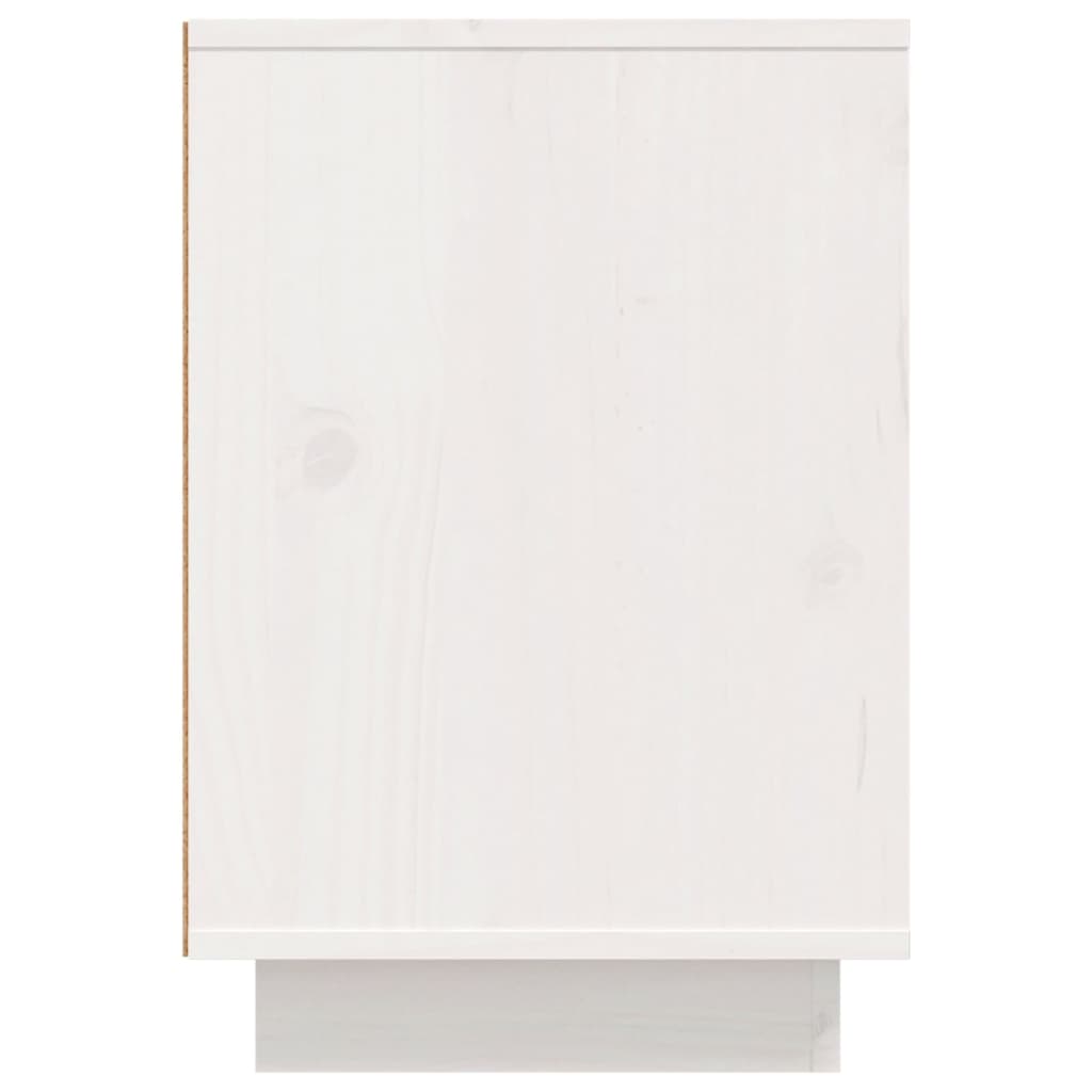 Noptiere, 2 buc., alb, 50x34x50 cm, lemn masiv de pin - Lando