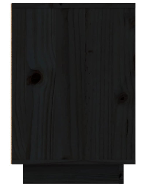 Încărcați imaginea în vizualizatorul Galerie, Noptiere, 2 buc., negru, 50x34x50 cm, lemn masiv de pin - Lando
