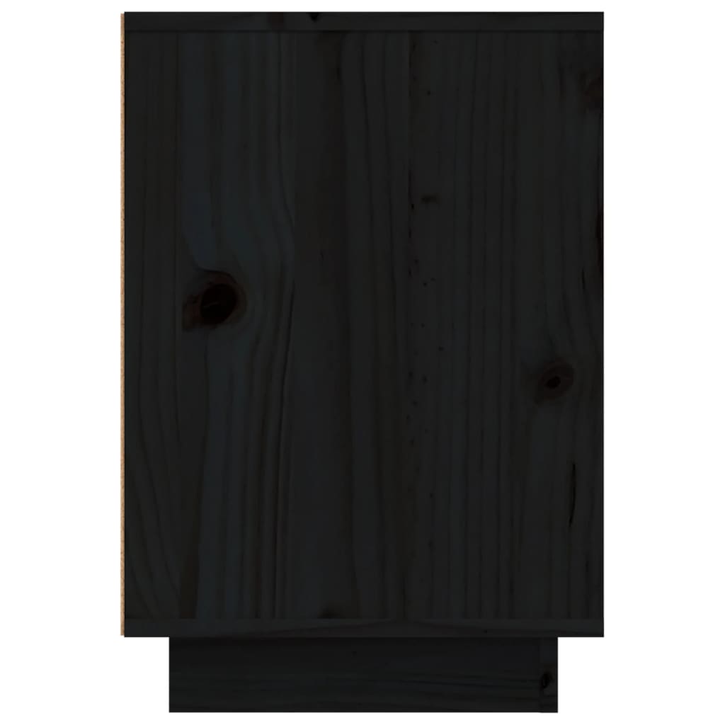 Noptiere, 2 buc., negru, 50x34x50 cm, lemn masiv de pin - Lando