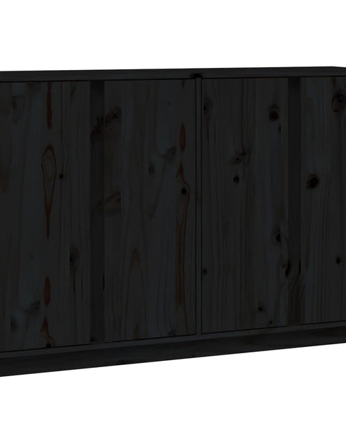 Încărcați imaginea în vizualizatorul Galerie, Servantă, negru, 120x35x80 cm, lemn masiv de pin Lando - Lando
