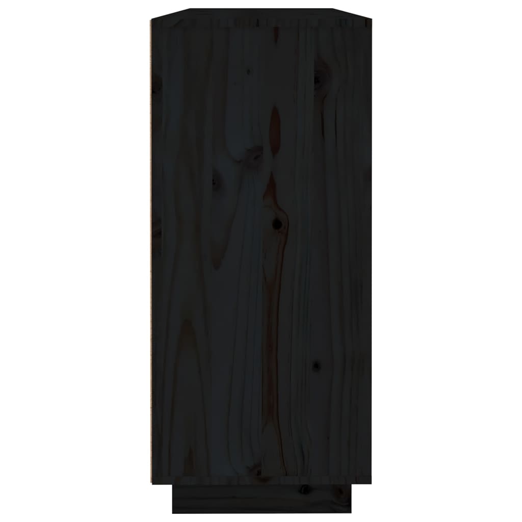 Servantă, negru, 120x35x80 cm, lemn masiv de pin Lando - Lando