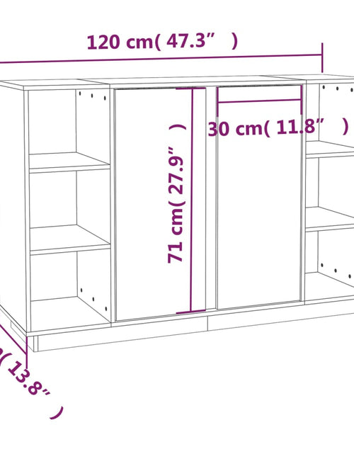 Încărcați imaginea în vizualizatorul Galerie, Servantă, 120x35x80 cm, lemn masiv de pin - Lando
