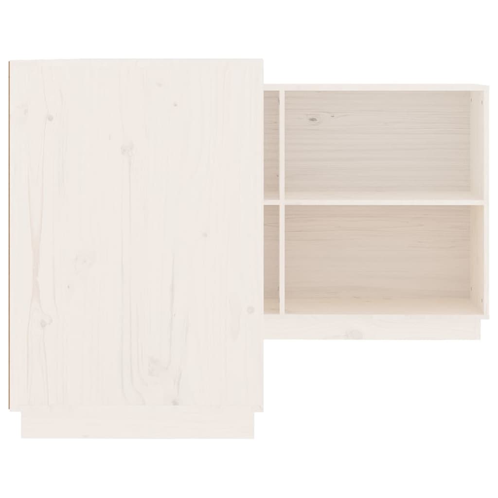 Birou, alb, 110x50x75 cm, lemn masiv de pin - Lando