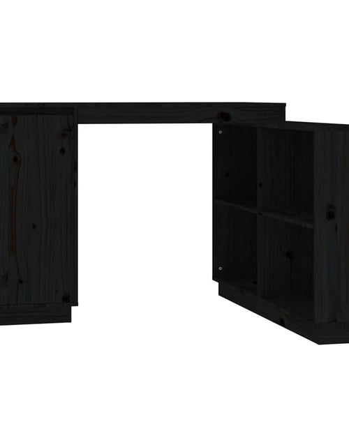 Încărcați imaginea în vizualizatorul Galerie, Birou, negru, 110x50x75 cm, lemn masiv de pin - Lando
