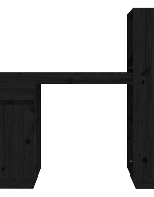 Încărcați imaginea în vizualizatorul Galerie, Birou, negru, 110x53x117 cm, lemn masiv de pin - Lando

