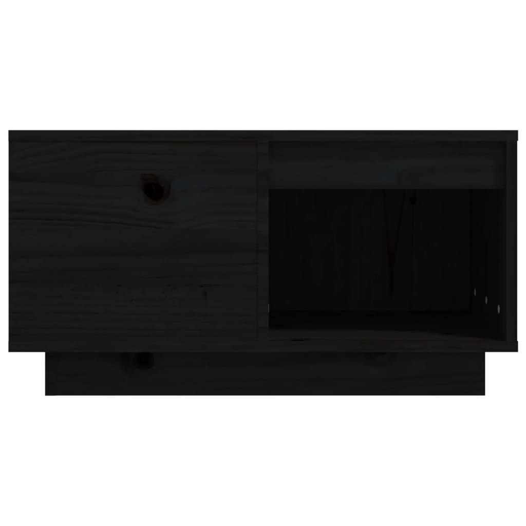 Măsuță de cafea, negru, 60x61x32,5 cm, lemn masiv de pin Lando - Lando