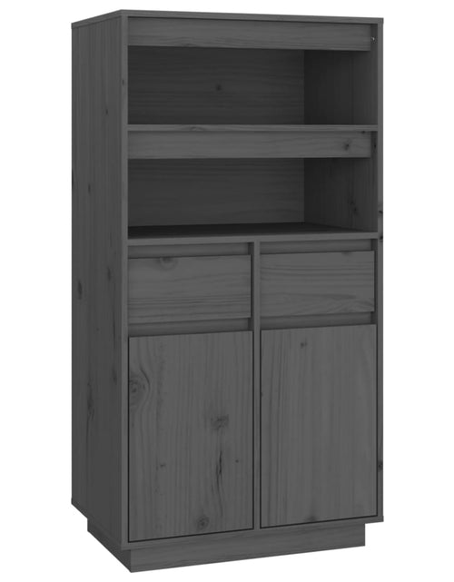 Încărcați imaginea în vizualizatorul Galerie, Dulap înalt, gri, 60x40x116,5 cm, lemn masiv de pin Lando - Lando
