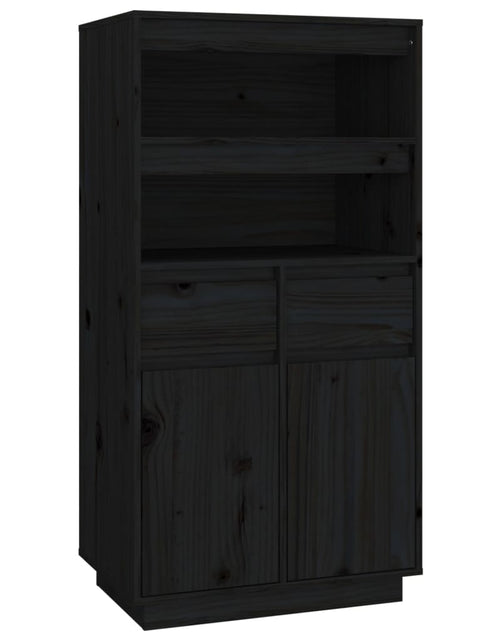 Загрузите изображение в средство просмотра галереи, Dulap înalt, negru, 60x40x116,5 cm, lemn masiv de pin Lando - Lando
