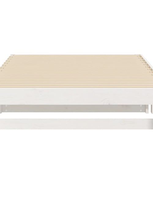Încărcați imaginea în vizualizatorul Galerie, Pat de zi extensibil, alb, 2x(90x200) cm, lemn masiv de pin - Lando
