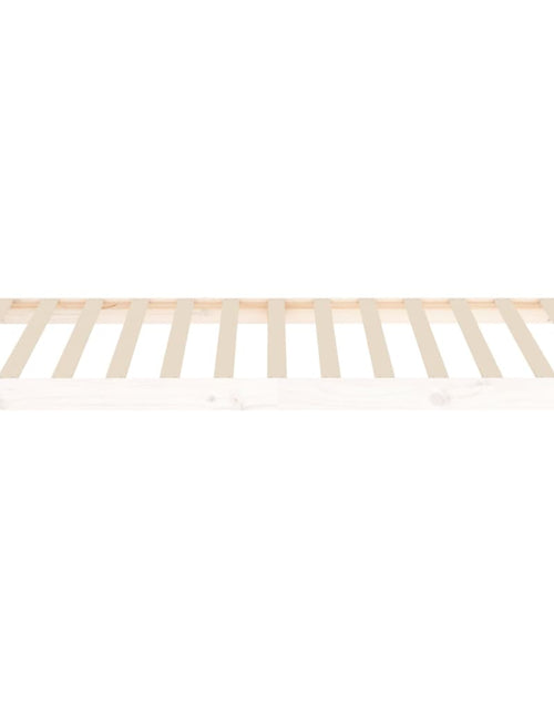 Încărcați imaginea în vizualizatorul Galerie, Cadru de pat, alb, 100x200 cm, lemn masiv de pin - Lando
