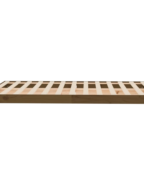 Încărcați imaginea în vizualizatorul Galerie, Cadru pat Small Double 4FT maro miere 120x190 cm lemn masiv pin - Lando
