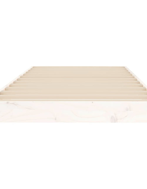 Încărcați imaginea în vizualizatorul Galerie, Cadru de pat, alb, 75x190 cm, single mic, lemn masiv de pin - Lando
