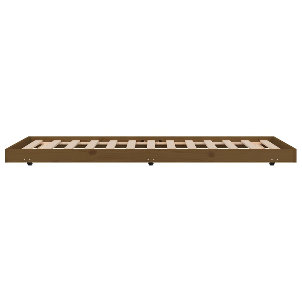 Cadru de pat, maro miere, 75x190 cm, lemn masiv de pin - Lando