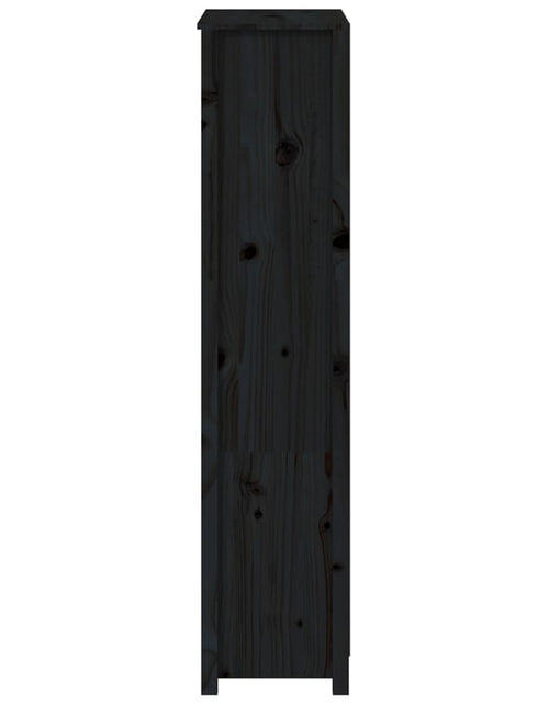 Загрузите изображение в средство просмотра галереи, Dulap înalt, negru, 80x35x154 cm, lemn masiv de pin Lando - Lando
