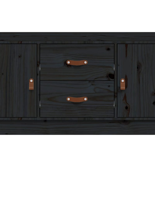 Загрузите изображение в средство просмотра галереи, Servantă, negru, 110x40x78 cm, lemn masiv de pin Lando - Lando
