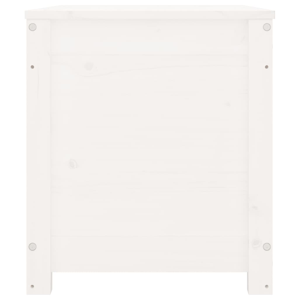 Cutie de depozitare, alb, 80x40x45,5 cm, lemn masiv de pin - Lando