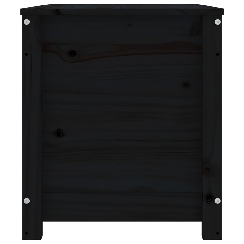 Cutie de depozitare, negru, 80x40x45,5 cm, lemn masiv de pin - Lando