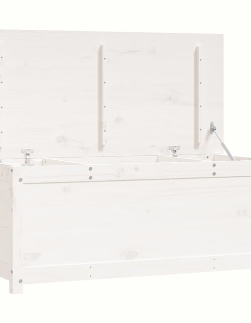 Încărcați imaginea în vizualizatorul Galerie, Cutie de depozitare, alb, 110x50x45,5 cm, lemn masiv de pin - Lando
