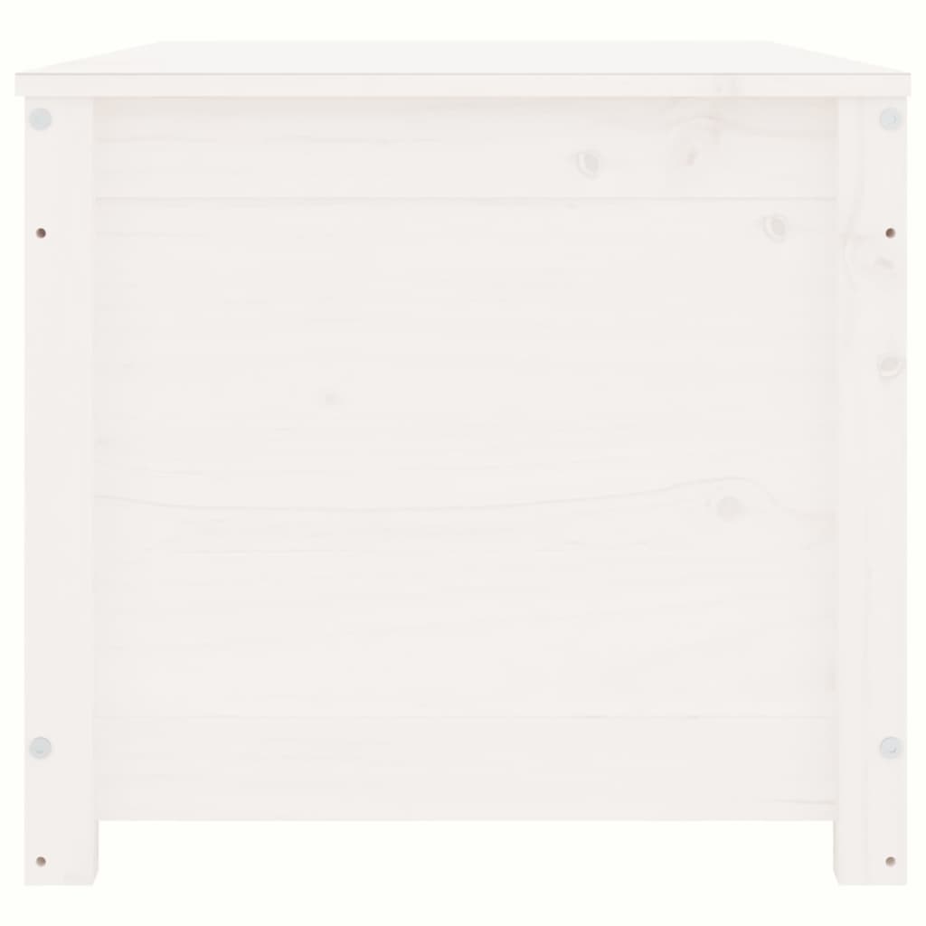 Cutie de depozitare, alb, 110x50x45,5 cm, lemn masiv de pin - Lando