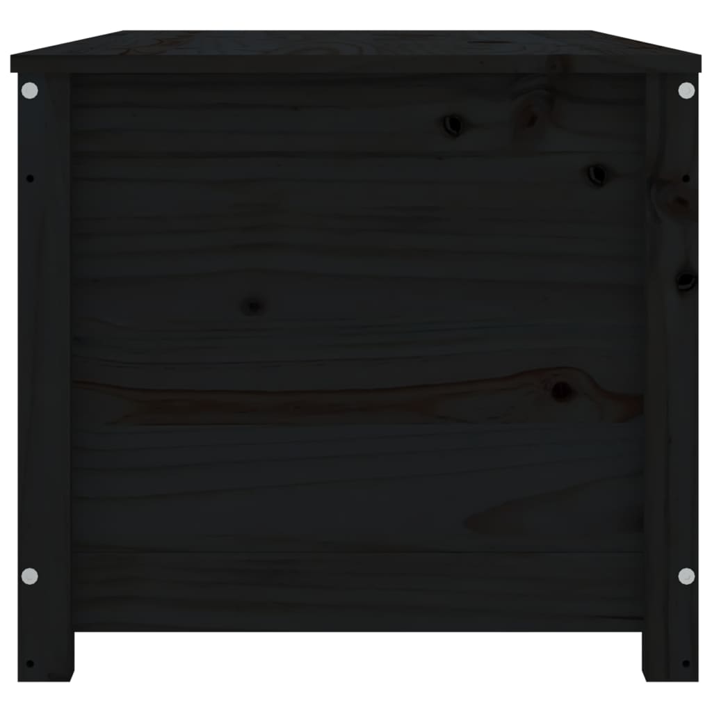 Cutie de depozitare, negru, 110x50x45,5 cm, lemn masiv de pin - Lando