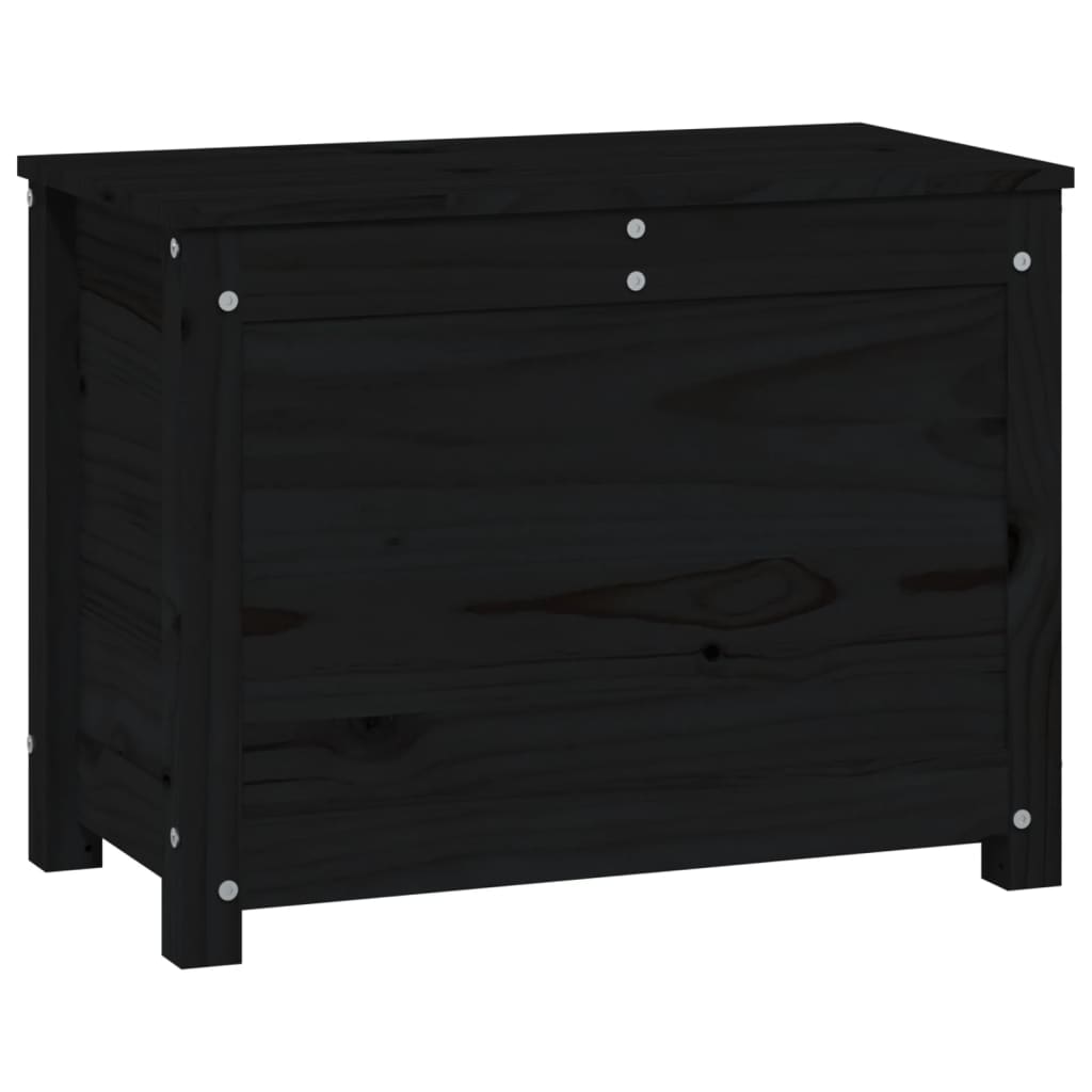 Cutie de depozitare, negru, 60x32x45,5 cm, lemn masiv de pin - Lando