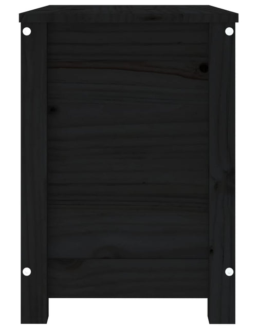Încărcați imaginea în vizualizatorul Galerie, Cutie de depozitare, negru, 60x32x45,5 cm, lemn masiv de pin - Lando

