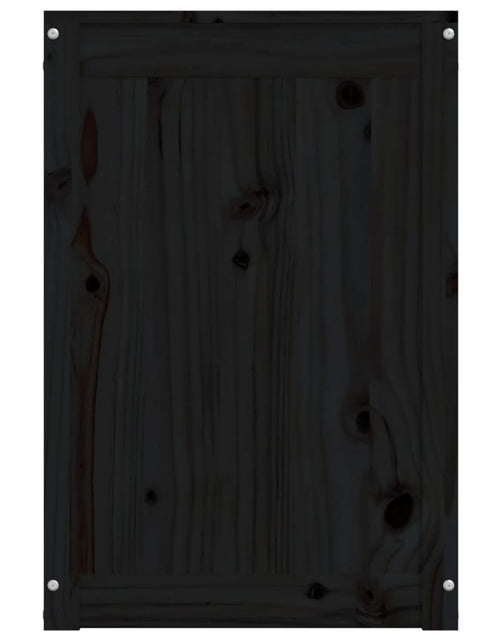 Загрузите изображение в средство просмотра галереи, Cutie de rufe, negru, 44x44x66 cm, lemn masiv de pin Lando - Lando
