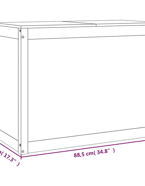 Încărcați imaginea în vizualizatorul Galerie, Cutie de rufe, gri, 88,5x44x66 cm, lemn masiv de pin Lando - Lando
