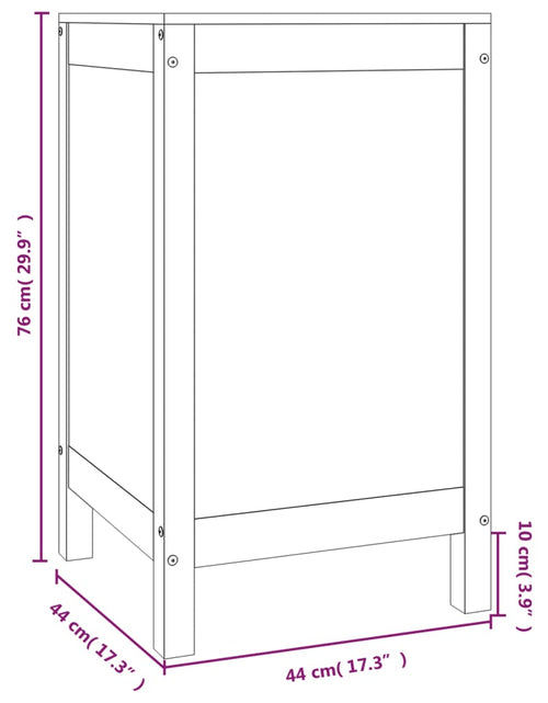 Încărcați imaginea în vizualizatorul Galerie, Cutie de rufe, alb, 44x44x76 cm, lemn masiv de pin Lando - Lando
