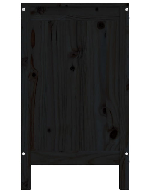 Încărcați imaginea în vizualizatorul Galerie, Cutie de rufe, negru, 88,5x44x76 cm, lemn masiv de pin Lando - Lando
