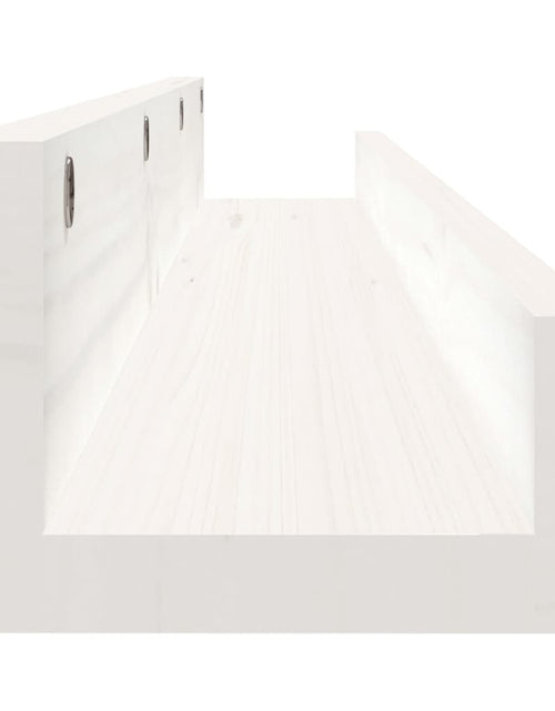 Загрузите изображение в средство просмотра галереи, Rafturi de perete, 2 buc., alb, 80x12x9 cm, lemn masiv de pin Lando - Lando
