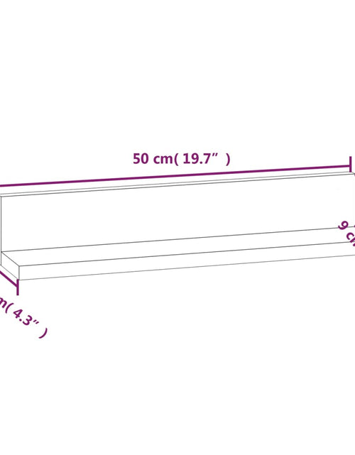 Încărcați imaginea în vizualizatorul Galerie, Rafturi de perete 2 buc. maro miere 50x11x9 cm lemn masiv pin Lando - Lando
