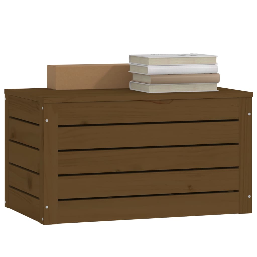 Cutie de depozitare, maro miere, 59,5x36,5x33 cm lemn masiv pin - Lando