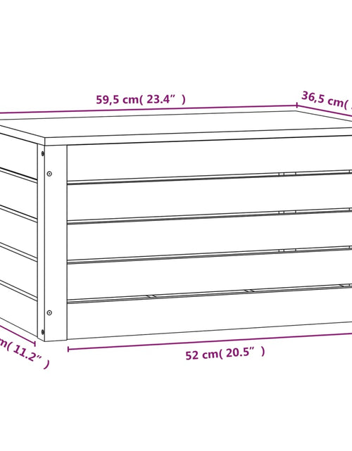 Încărcați imaginea în vizualizatorul Galerie, Cutie de depozitare, maro miere, 59,5x36,5x33 cm lemn masiv pin - Lando
