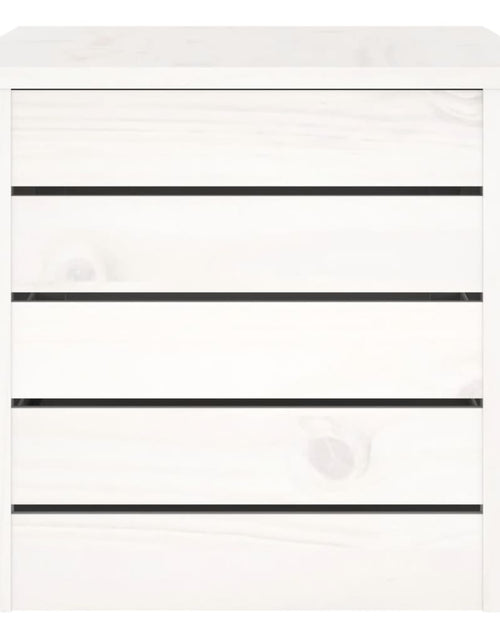 Încărcați imaginea în vizualizatorul Galerie, Cutie de depozitare, alb, 89x36,5x33 cm, lemn masiv de pin - Lando
