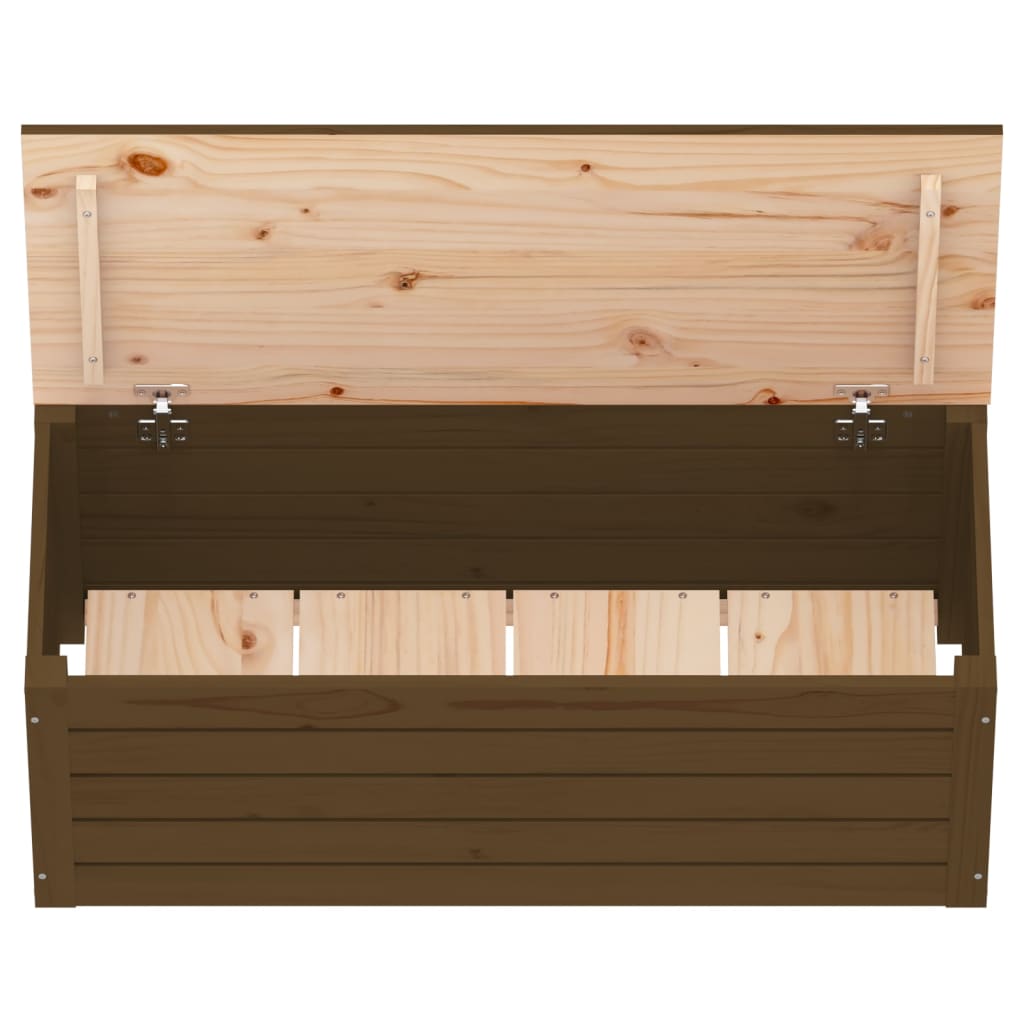 Cutie de depozitare, maro miere, 89x36,5x33 cm lemn masiv pin - Lando