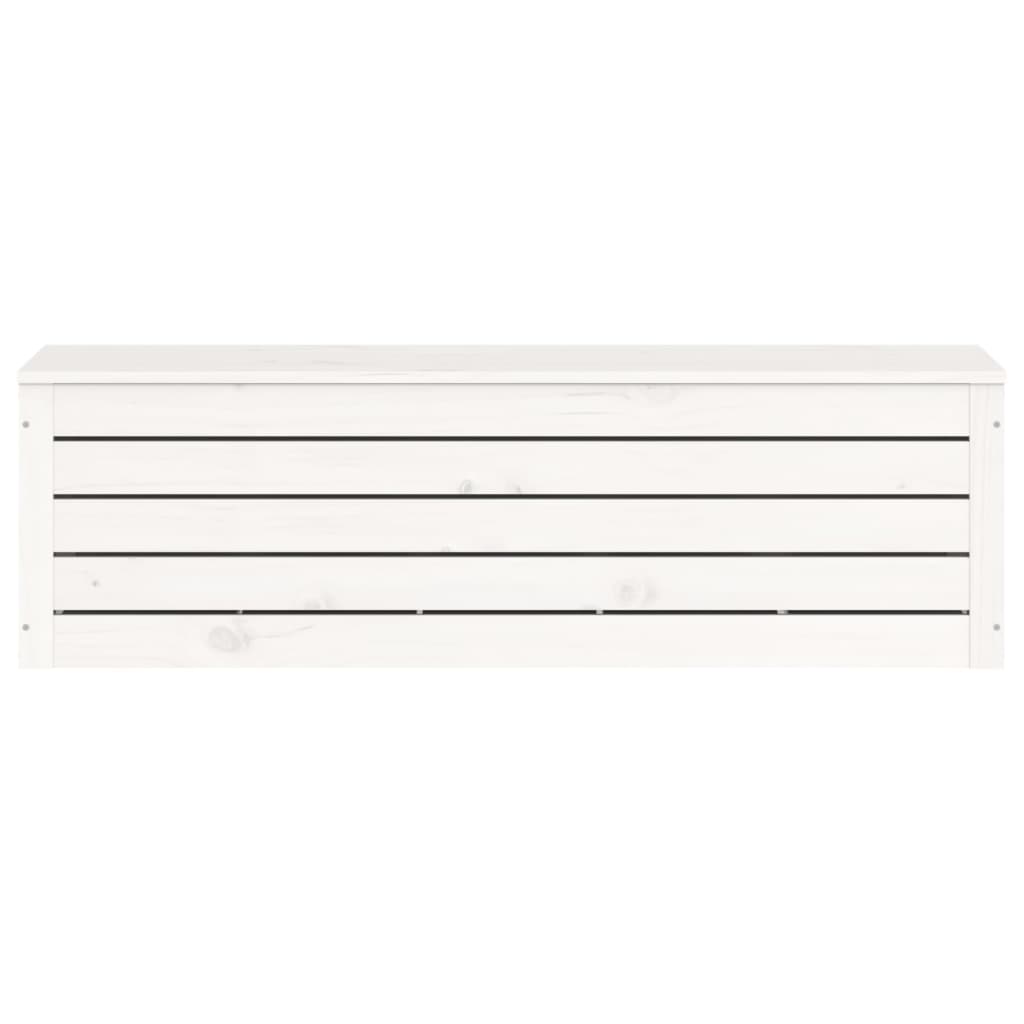Cutie de depozitare, alb, 109x36,5x33 cm, lemn masiv de pin - Lando