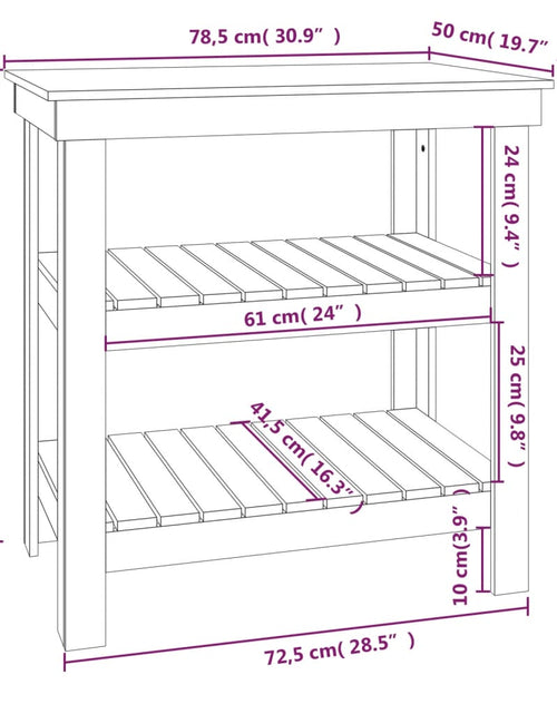 Încărcați imaginea în vizualizatorul Galerie, Banc de lucru, alb, 78,5x50x80 cm, lemn masiv pin Lando - Lando
