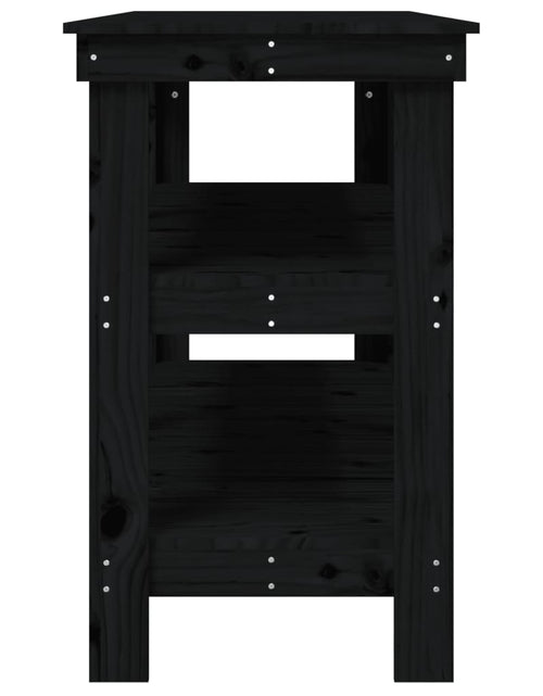 Încărcați imaginea în vizualizatorul Galerie, Banc de lucru, negru, 142,5x50x80 cm, lemn masiv pin Lando - Lando
