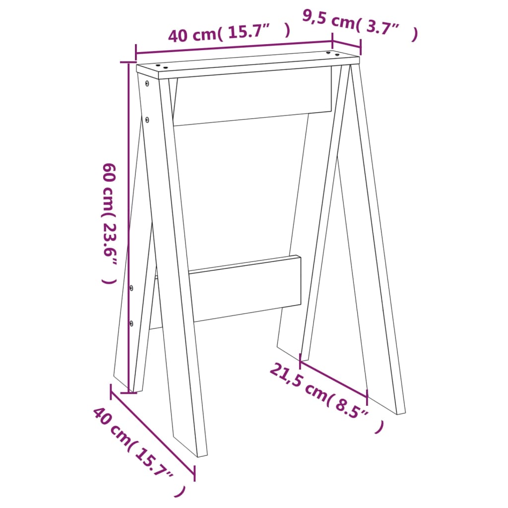 Scaune, 2 buc., alb, 40x40x60 cm, lemn masiv de pin Lando - Lando