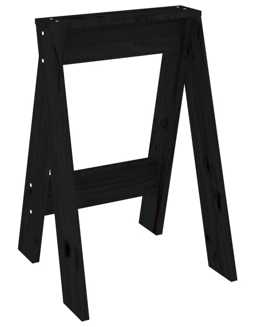 Загрузите изображение в средство просмотра галереи, Scaune, 2 buc., negru, 40x40x60 cm, lemn masiv de pin Lando - Lando

