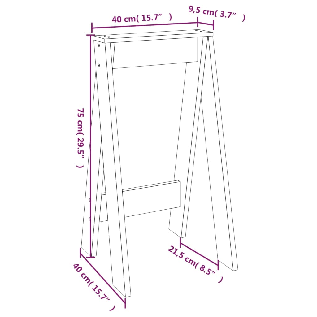 Scaune, 2 buc., alb, 40x40x75 cm, lemn masiv de pin Lando - Lando