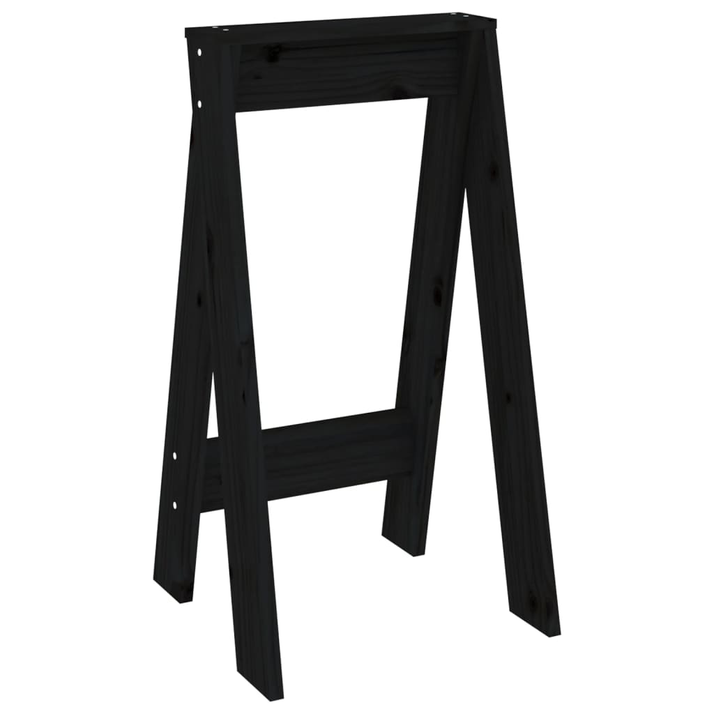 Scaune, 2 buc., negru, 40x40x75 cm, lemn masiv de pin Lando - Lando