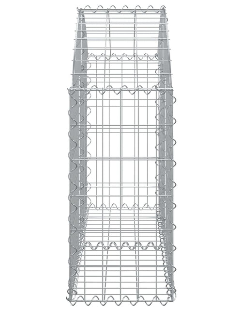 Загрузите изображение в средство просмотра галереи, Coș gabion arcuit, 100x30x60/80 cm, fier galvanizat Lando - Lando
