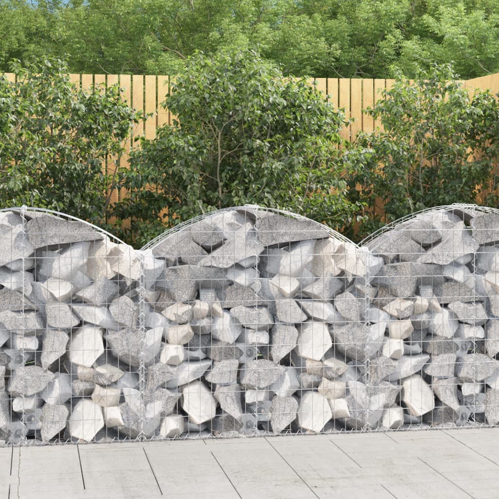 Coș gabion arcuit, 100x30x80/100 cm, fier galvanizat Lando - Lando