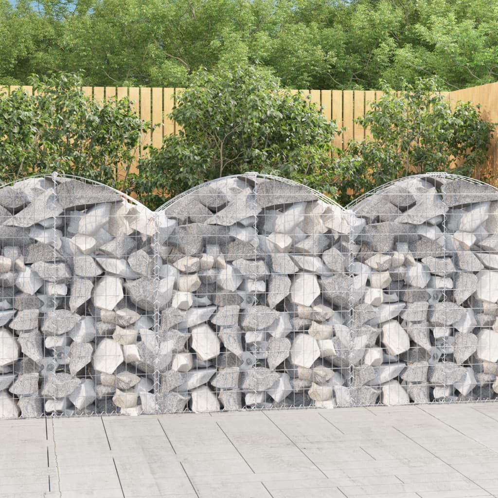 Coș gabion arcuit, 100x30x100/120 cm, fier galvanizat Lando - Lando