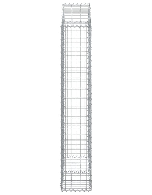 Загрузите изображение в средство просмотра галереи, Coș gabion arcuit, 100x30x160/180 cm, fier galvanizat Lando - Lando
